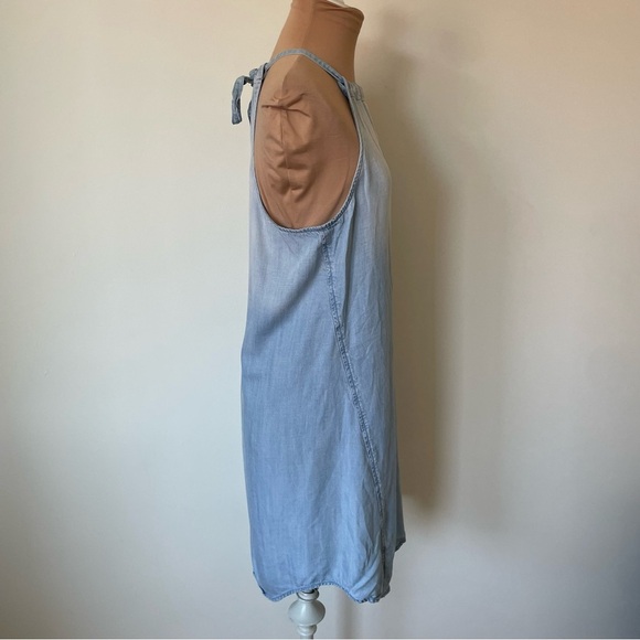 Anthropologie Cloth & Stone High Tide Halter Back Chambray Ombré Dress EUC Sz S - Picture 5 of 9